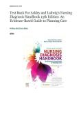 Test Bank For Ackley and Ladwig's Nursing  Diagnosis Handbook 13th Edition&colon; An  Evidence-Based Guide to Planning Care  by Mary Beth Flynn Makic 