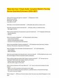 Maternity Exam 4 Study Guide- Complete Obstetric Nursing Review Questions & Answers &lpar;2026&ndash;2027&rpar;&period;pdf&NewLine;&NewLine;