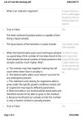 Lab 16 Food Microbiology Questions & Answers 2026&sol;2027