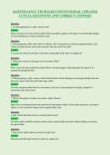 MAINTENANCE TECH II-III CONVENTIONAL UPDATED&NewLine;ACTUAL QUESTIONS AND CORRECT ANSWERS