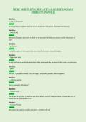 METC MHUM UPDATED ACTUAL QUESTIONS AND&NewLine;CORRECT ANSWERS
