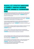 Mobility ATI UPDATED QUESTIONS & CORRECT VERIFIED ANSWERS ALREADY GRADED A&plus; GUARANTEED PASS