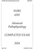NURS 6202 Advanced Pathophysiology Exam Q&A 2026&sol;2027