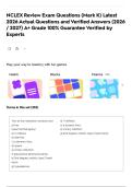 NCLEX Review Exam Questions &lpar;Mark K&rpar; Latest 2026 Actual Questions and Verified Answers &lpar;2026 &sol; 2027&rpar; A&plus; Grade 100&percnt; Guarantee Verified by Experts