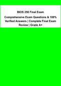 BIOS 256 Anatomy & Physiology IV Final Exam Questions & Answers &ndash; Comprehensive Exam Review 2026-2027&NewLine;