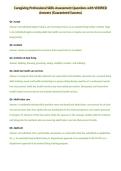 Caregiving Professional Skills Assessment Questions with VERIFIED&NewLine;Answers &lpar;Guaranteed Success&rpar;