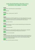 BANK TELLER TRAINING UPDATED ACTUAL&NewLine;QUESTIONS AND CORRECT ANSWERS