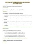 Carn Ap Specialty Nursing Questions with VERIFIED Answers&NewLine;&lpar;Guaranteed Success&rpar;