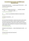 Carn Ap Advanced Study Questions with VERIFIED Answers&NewLine;&lpar;Guaranteed Success&rpar;