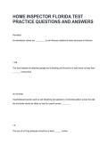Florida Home Inspector Exam Study Guide &vert; Practice Questions&comma; Answers & Exam Review 2026&sol;2027