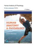 Test Bank - Human Anatomy & Physiology&comma; 2nd Edition &lpar;Amerman&comma; 2019&rpar;&comma; Chapter 1-27 Fully Covered