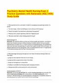 Psychiatric Mental Health Nursing Exam 2 Practice Questions with Rationales &lpar;NSG 3450&rpar; Study Guide&period;pdf&NewLine;&NewLine;