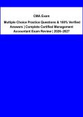 CMA &lpar;AAMA&rpar; Certification Exam Practice Questions & Verified Answers &ndash; Comprehensive Medical Assistant Exam Prep 2025-2026&NewLine;