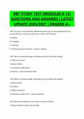 RBT STUDY TEST &lpar;MODULES 8-12&rpar;&NewLine;QUESTIONS AND ANSWERS &vert; LATEST&NewLine;UPDATE 2026&sol;2027 &vert; GRADED A&plus;