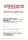 NR 222 Health and Wellness Exam 1&colon; Comprehensive &NewLine;2026&sol;2027 Review &lpar;Questions with Answers & Rationales&rpar; &ndash; &NewLine;Health Promotion Models&comma; Stress & Coping&comma; Sleep Health&comma; &NewLine;Nutrition&comma; Physical Activity&comma; Lifestyle&comma; Ethics&comma; Professional &NewLine;Identity & Cultural Com