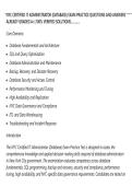 NYC CERTIFIED IT ADMINISTRATOR &lpar;DATABASE&rpar; EXAM PRACTICE QUESTIONS AND ANSWERS&NewLine;ALREADY GRADED A&plus;&vert; 100&percnt; VERIFIED SOLUTIONS&hellip;&hellip;&hellip;&period;&period;&period;