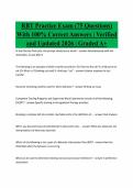RBT Practice Exam &lpar;75 Questions&rpar;&NewLine;With 100&percnt; Correct Answers &vert; Verified&NewLine;and Updated 2026 &vert; Graded A&plus;