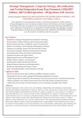 Strategic Management Corporate Strategy Diversification and Vertical Integration Lecture