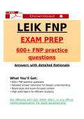 LEIK FNP Exam Prep &ndash; 600&plus; Family Nurse Practitioner Practice Questions &lpar;2026&sol;2027&rpar; Answers with Detailed Rationales &lpar;Latest PDF&rpar;