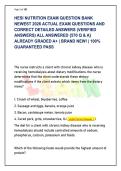 HESI NUTRITION EXAM QUESTION BANK 2026 &vert; 570 ACTUAL EXAM QUESTIONS & VERIFIED DETAILED RATIONALES &vert; GRADED A&plus;