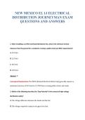 NEW MEXICO EL 1J ELECTRICAL&NewLine;DISTRIBUTION JOURNEYMAN EXAM&NewLine;QUESTIONS AND ANSWERS