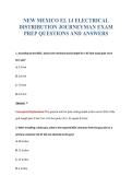 NEW MEXICO EL 1J ELECTRICAL&NewLine;DISTRIBUTION JOURNEYMAN EXAM&NewLine;PREP QUESTIONS AND ANSWERS