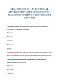NEW MEXICO EL 1J ELECTRICAL&NewLine;DISTRIBUTION JOURNEYMAN EXAM&NewLine;2026&sol;2027 QUESTIONS WITH CORRECT&NewLine;ANSWERS