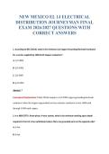 ELECTRICAL DISTRIBUTION JOURNEYMAN EXAM BUNDLE QUESTIONS WITH VERIFIED ANSWERS