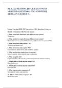 BIOL 322 NEUROSCIENCE EXAM WITH &NewLine;VERIFIED QUESTIONS AND ANSWERS&vert;&vert; &NewLine;ALREADY GRADED A&plus;