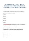 NEW MEXICO EL 1J ELECTRICAL&NewLine;DISTRIBUTION JOURNEYMAN EXAM&NewLine;QUESTIONS WITH CORRECT ANSWERS