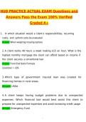 HUD Practice Exam 2026 Questions and Verified Answers &lpar;Latest 2026 &sol; 2027 Updated&rpar; 100&percnt; Correct Graded A&plus;