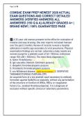 COMSAE EXAM PREP 2026 &vert; COMLEX LEVEL 1 ACTUAL EXAM QUESTIONS & VERIFIED DETAILED RATIONALES &lpar;150 Q&A&rpar; &vert; GRADED A&plus;