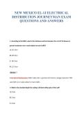 ELECTRICAL DISTRIBUTION JOURNEYMAN EXAM BUNDLE QUESTIONS WITH VERIFIED ANSWERS