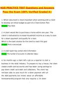 HUD Practice Test 2026 Questions and Verified Answers &lpar;Latest 2026 &sol; 2027 Updated&rpar; 100&percnt; Correct Graded A&plus;