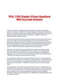 PHIL 1180 Chapter 8 Exam Questions With Accurate Answers