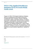 WGU C784 Applied Healthcare &NewLine;Statistics OA & PA Exam Study &NewLine;Guide 2026