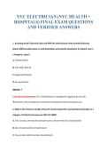 NYC ELECTRICIAN &lpar;NYC HEALTH &plus;&NewLine;HOSPITALS&rpar; FINAL EXAM QUESTIONS&NewLine;AND VERIFIED ANSWERS