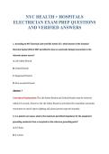 NYC HEALTH &plus; HOSPITALS&NewLine;ELECTRICIAN EXAM PREP QUESTIONS&NewLine;AND VERIFIED ANSWERS