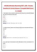 ASVAB Arithmetic Reasoning 2027 &vert; 200&plus; Practice Questions & Correct Answers &vert; Complete Math Exam &vert; A&plus; Graded 