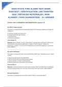  OHIO STATE FIRE ALARM TEST BANK 2026&sol;2027 &vert; CERTIFICATION &vert; 400 VERIFIED Q&A &vert; DETAILED RATIONALES &vert; NGN-ALIGNED &vert; PASS GUARANTEED &ndash; A&plus; GRADED