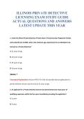 ILLINOIS PRIVATE DETECTIVE LICENSING EXAM BUNDLE QUESTIONS WITH VERIFIED ANSWERS