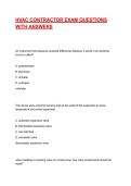 HVAC CONTRACTOR EXAM QUESTIONS WITH ANSWERS