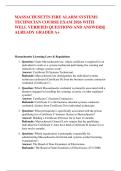 MASSACHUSETTS FIRE ALARM SYSTEMS &NewLine;TECHNICIAN COURSE EXAM 2026 WITH &NewLine;WELL VERIFIED QUESTIONS AND ANSWERS&vert;&vert; &NewLine;ALREADY GRADED A&plus; 