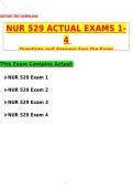 NUR 529 Exam 1-4 Latest 2026 Questions and Correct Answers &lpar;Latest 2026 &sol; 2027 Update&rpar; Graded A&plus; Verified by Experts