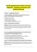 ATI RN Comprehensive Predictor Exit Exam &NewLine;2026&sol;2027 &ndash; Questions and Answers with &NewLine;Detailed Rationales