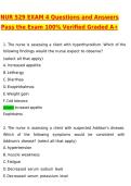 NUR 529 Exam 4 Latest 2026 Questions and Correct Answers &lpar;Latest 2026 &sol; 2027 Update&rpar; Graded A&plus; Verified by Experts
