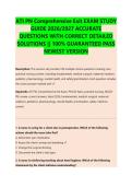 ATI PN Comprehensive Exit Exam 2026 &ndash; Complete Practice Questions and Answers&comma; Practical Nursing Review&comma; Comprehensive Exit Exam Study Guide