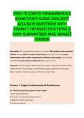 COG 170 Cogito Fundamentals Exam 2026 &ndash; Comprehensive Questions and Answers&comma; Fundamentals Review&comma; Key Concepts & Complete Exam Study Guide