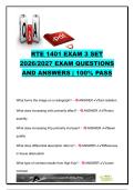 RTE 1401 EXAM COMPLETE PACKAGE DEAL