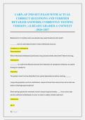 CARN-AP 2ND SET EXAM WITH ACTUAL &NewLine;CORRECT QUESTIONS AND VERIFIED &NewLine;DETAILED ANSWERS&vert; CURRENTLY TESTING &NewLine;VERSION &vert; ALREADY GRADED A&plus;&vert;NEWEST &NewLine;&vert;2026-2027 